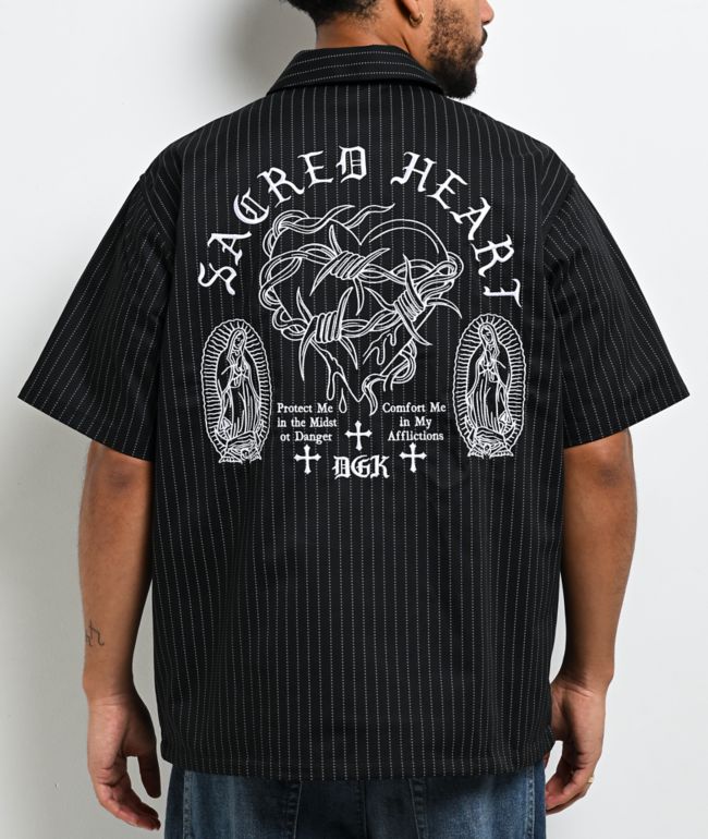 DGK Redemption Charcoal Quarter Zip Work Shirt | Zumiez