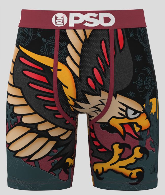 PSD Eagle Soar Black Boxer Briefs - PSD Underwear