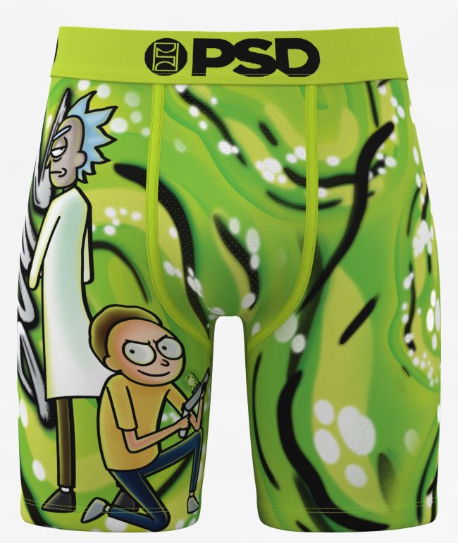 PSD x Rick And Morty 4 Life Green Boxer Briefs - PSD Underwear