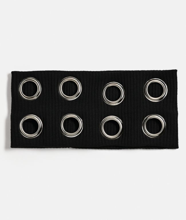 Grommet Black Headband - IGOU