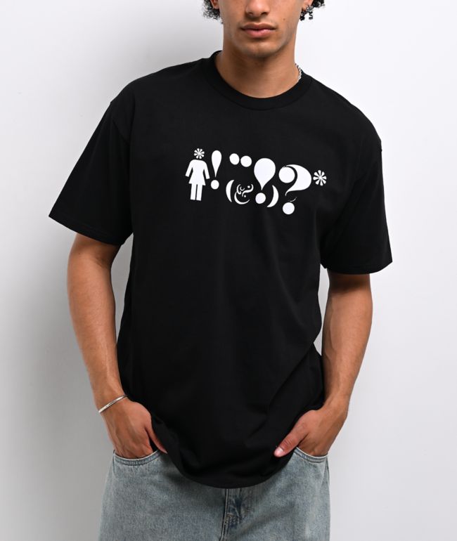 Girl Follies Question Black T-Shirt - Girl