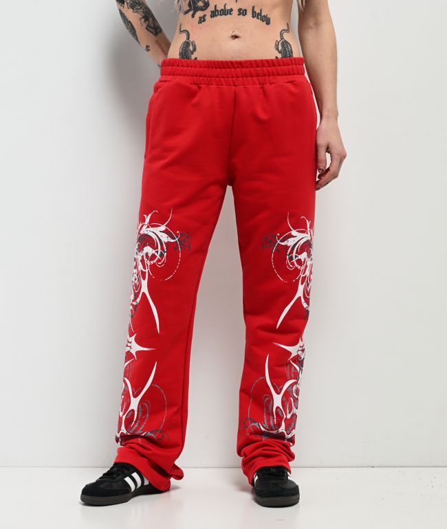 Insomnia Visuals Eclipse Red Sweatpants - Insomnia Visuals