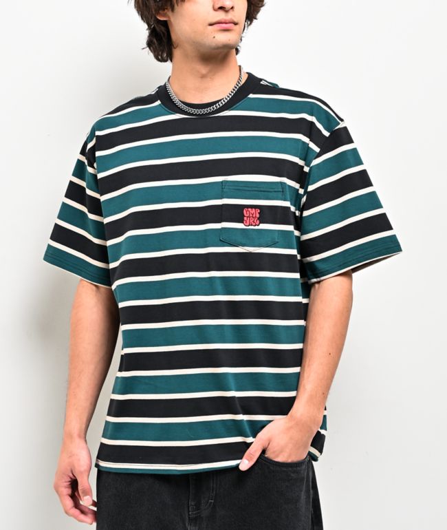 Empyre Tiger Green & Black Stripe Pocket T-Shirt - Empyre