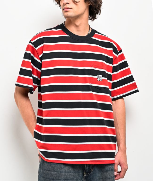 Empyre Tiger Red & Black Stripe Pocket T-Shirt - Empyre