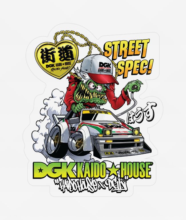 DGK x Kaido House Wide Open Sticker | Zumiez