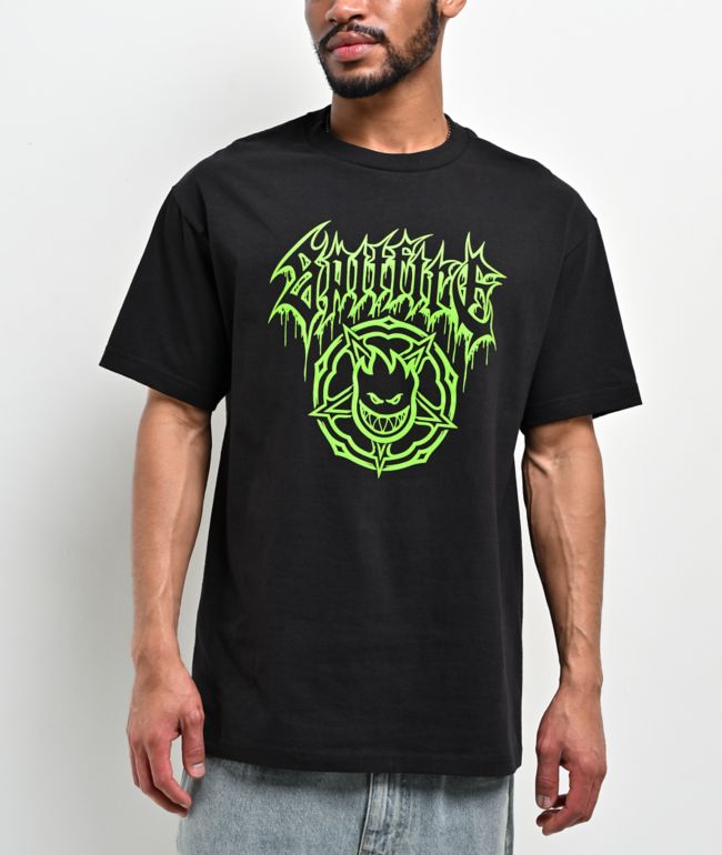 Spitfire Basic Pentagram Drip Black T-Shirt - Spitfire