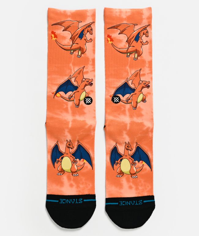 Stance x Pokémon Charizard Orange Crew Socks - Stance