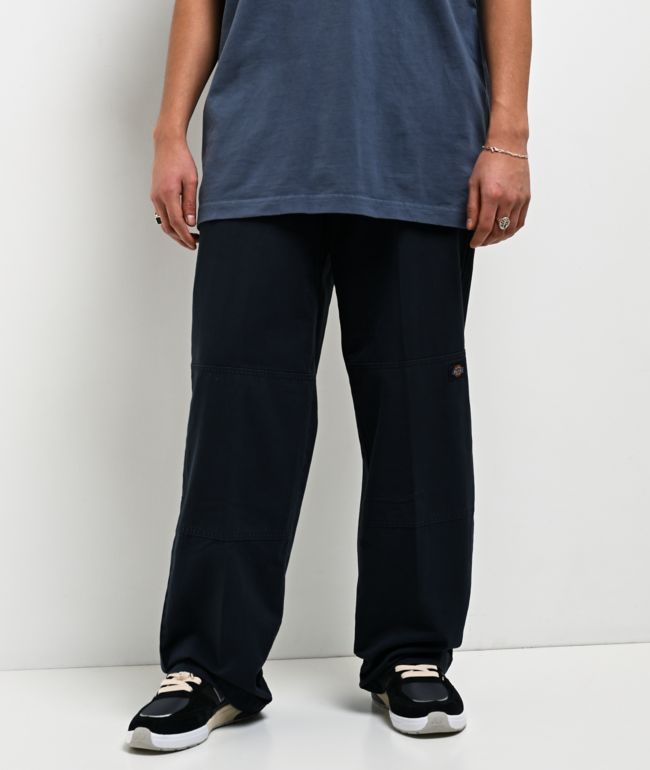 Dickies Worn-In Double Knee Navy Wash Work Pants - Dickies
