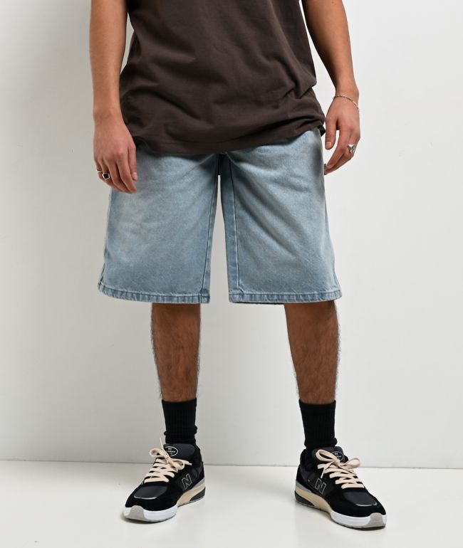 Dickies Worn-In Light Blue Wash Carpenter Shorts - Dickies