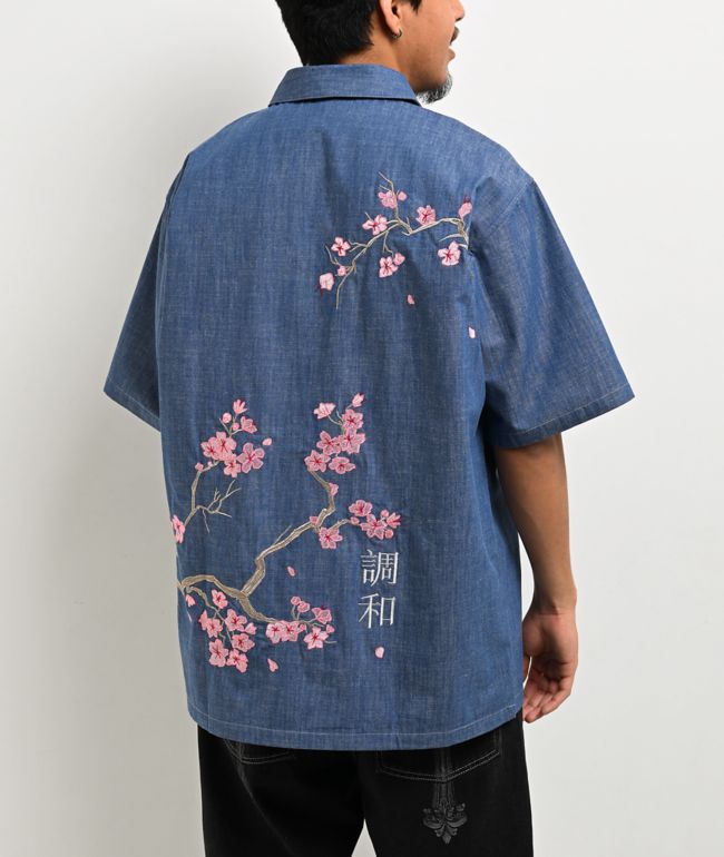 DGK Eternity Blue Quarter Zip Work Shirt - DGK