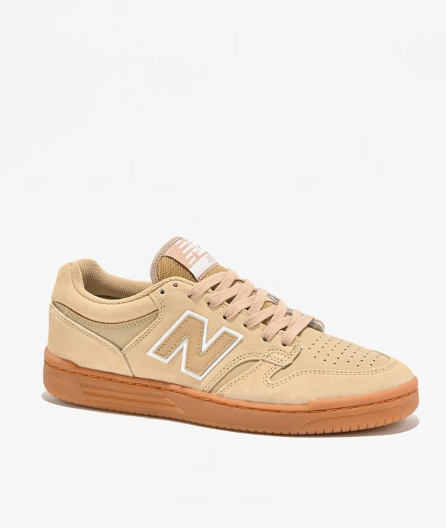 New Balance Numeric 480 Incense Brown & White Skate Shoes - New Balance