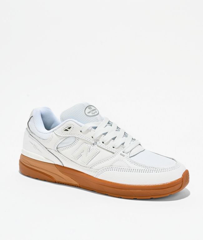 New Balance Numeric 933 Reynolds White & Gum Skate Shoes - New Balance