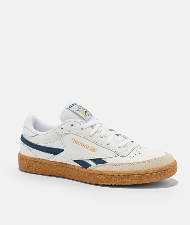 Reebok Club C Revenge Vintage White, Blue & Gum Shoes - Reebok