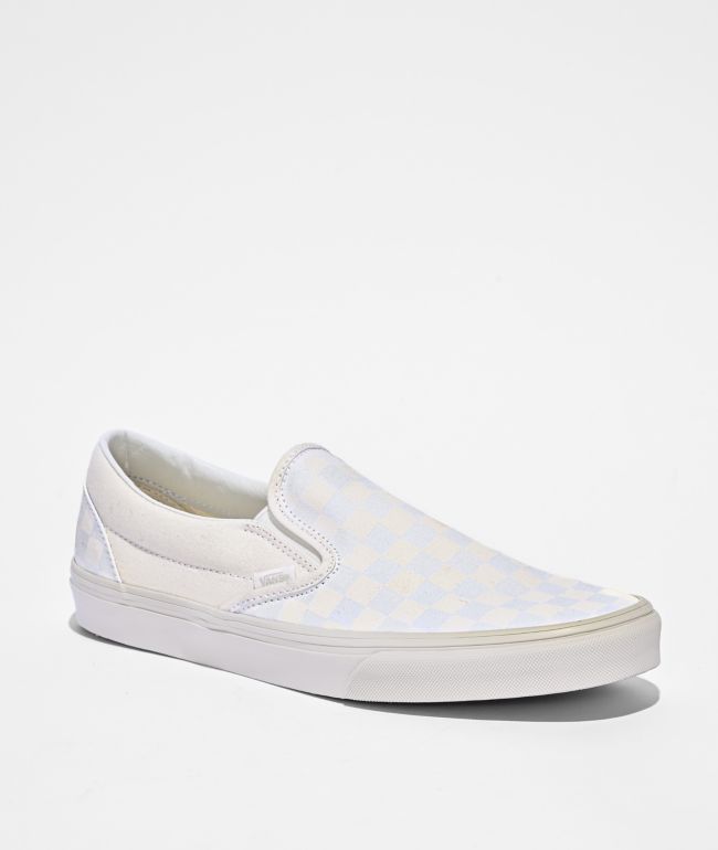 Vans Classic Slip-On Checkerboard Blanc De Blanc Skate Shoes - Vans
