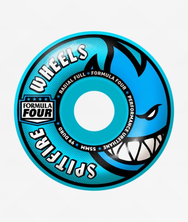 Spitfire Formula Four Radial Full 55mm 99a Blue Skateboard Wheels - Spitfire