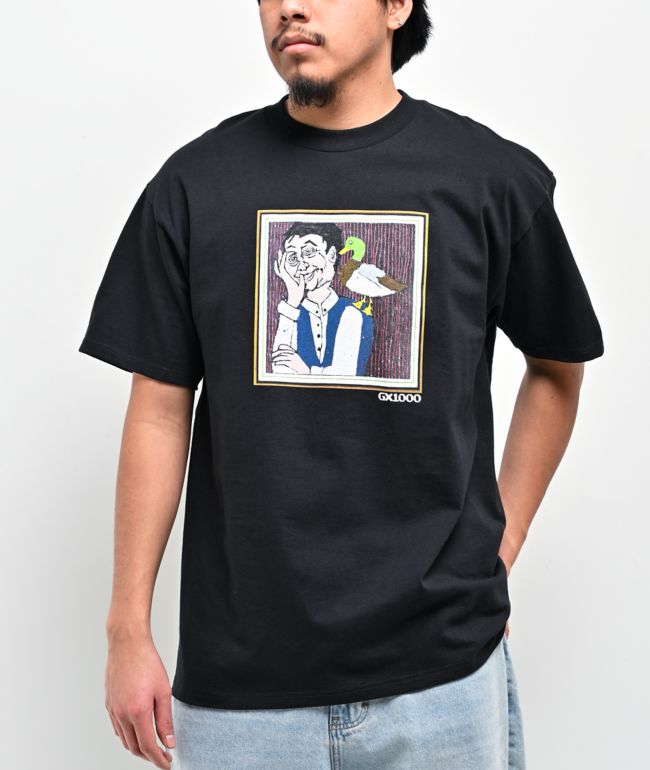 GX1000 Man With Duck Black T-Shirt - GX1000