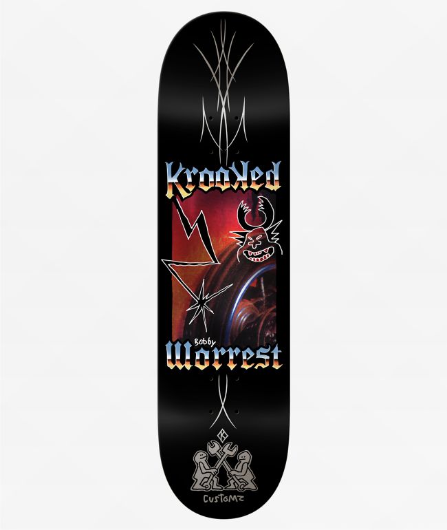 Krooked Worrest Chrome Zone 8.38" Skateboard Deck - Krooked Skateboards