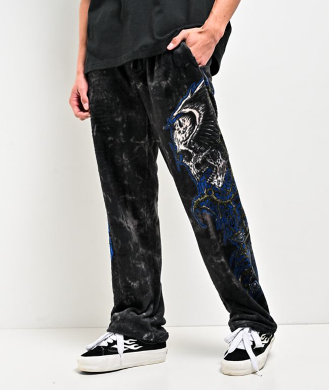 Affliction Toxic Wrath Black Plush Lounge Pants - Affliction
