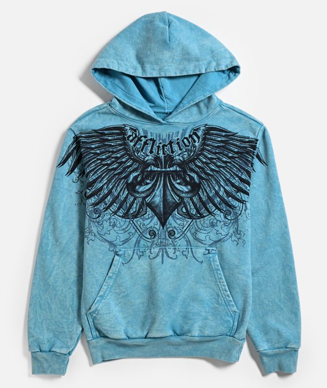 Affliction Kids Ice Blade Blue Wash Hoodie - Affliction