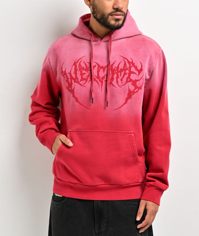 Welcome Phantom Sun Fade Red Hoodie - Welcome Skateboards