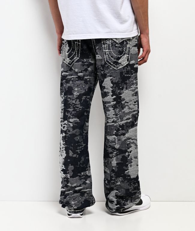 True Religion Billy Jacquard Stacked Body Wash Bootcut Jeans - True Religion