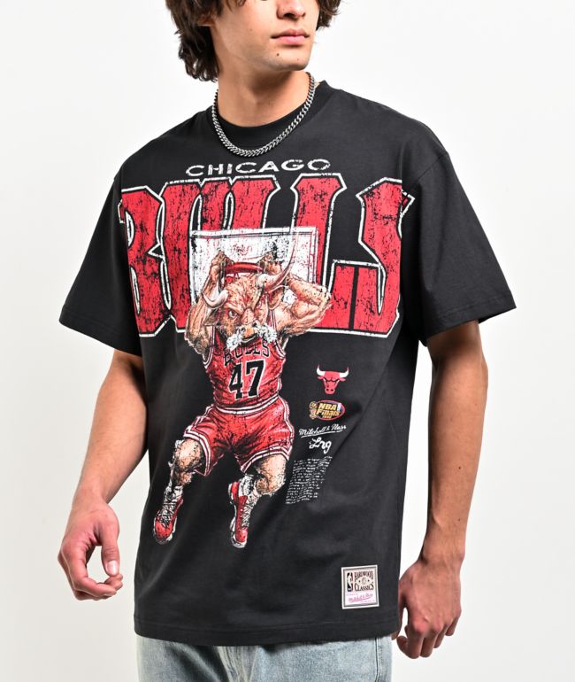 Mitchell & Ness x LRG Wild Art Bulls Black T-Shirt - Mitchell & Ness