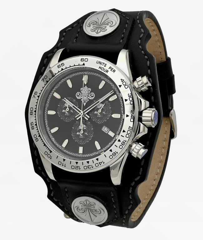 Affliction Death Wrath Steel & Black Analog Watch - Affliction