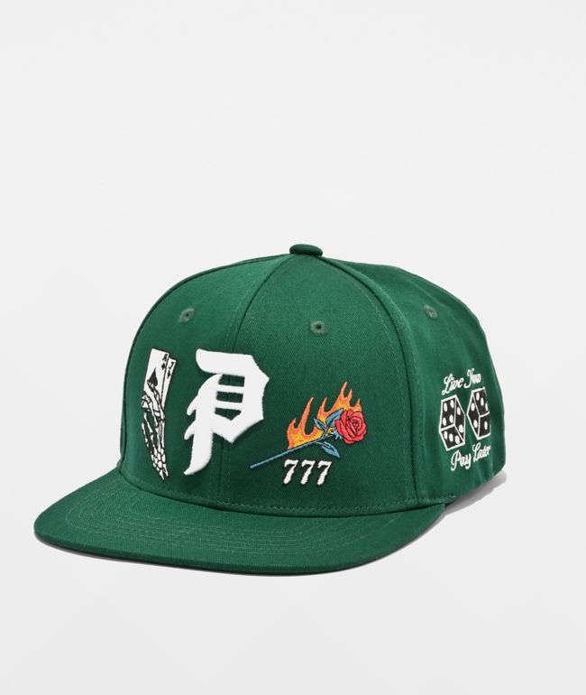 Primitive Blackjack Dark Green Snapback Hat - Primitive