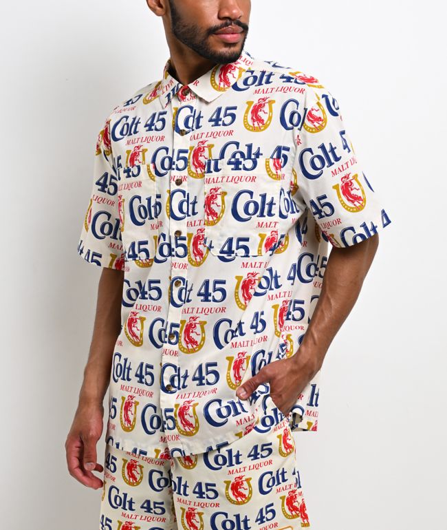 Brixton x Colt 45 Ivory Button Up Shirt - Brixton