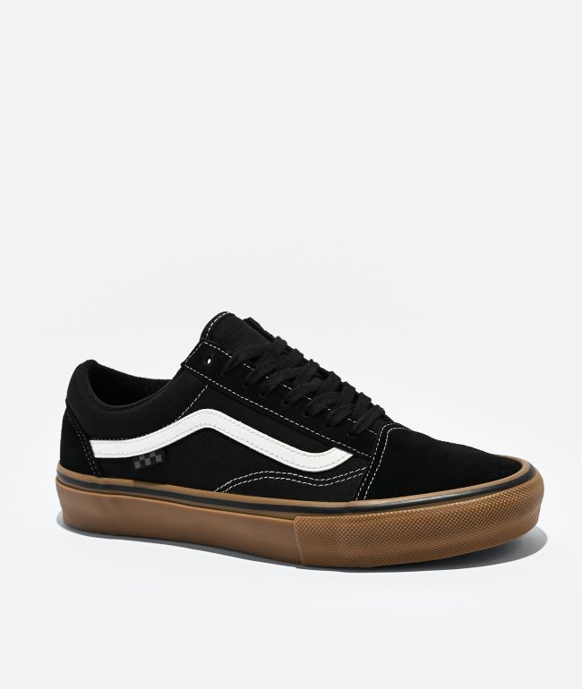 Vans Old Skool Black, White & Gum Skate Shoes - Vans