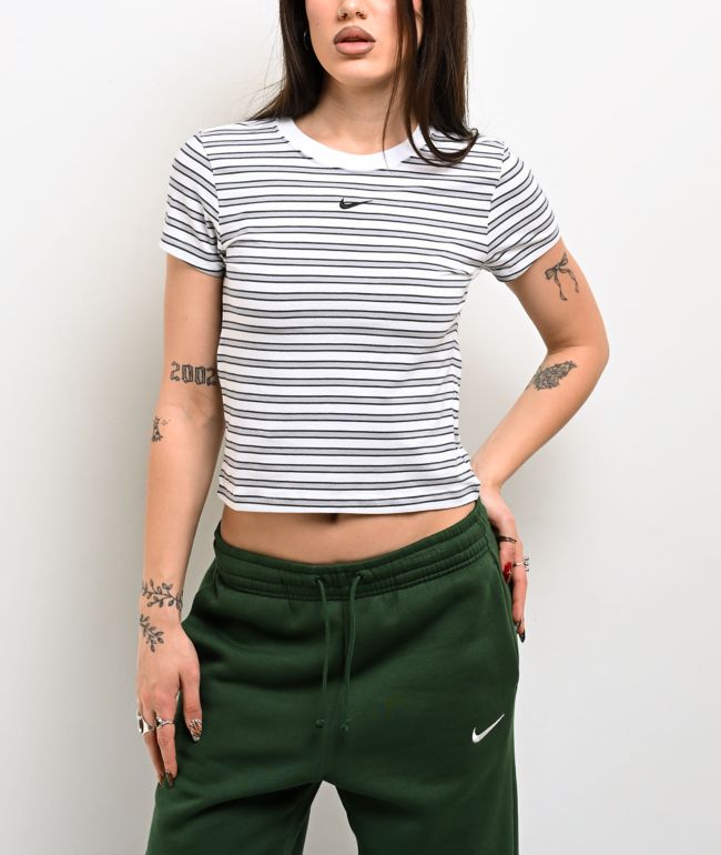 Nike Sportswear Chill Knit Stripe White T-Shirt - Nike