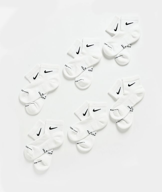 Nike Elevated White 6 Pack Ankle Socks - Nike