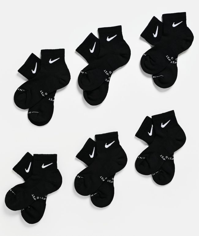 Nike Everyday Elevated Black 6 Pack Ankle Socks - Nike