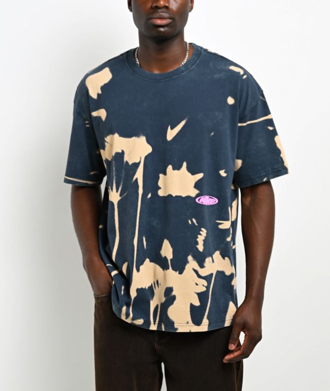 Nike Sportswear Floral Print Grey Wash T-Shirt - Nike