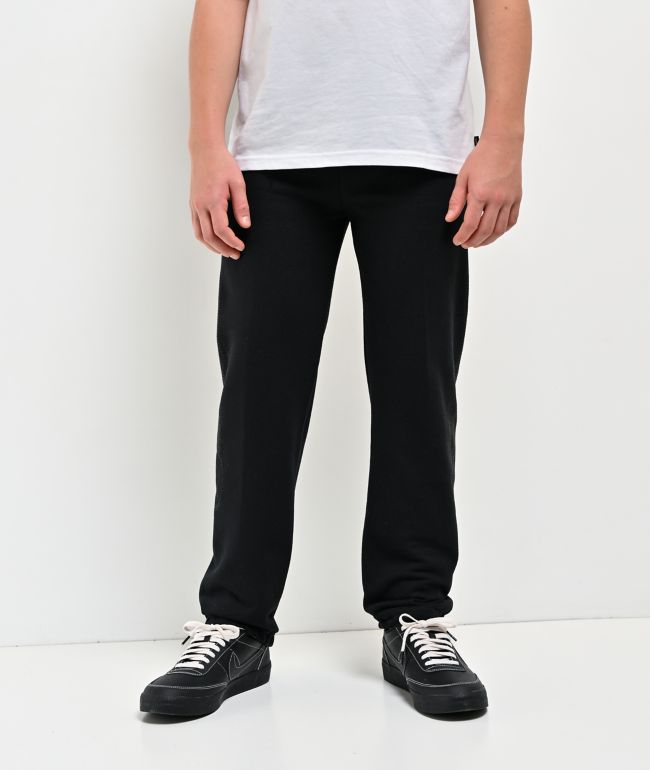 $AD BOYZ by Junior H Kids Rhinestone Flames Black Sweatpants - SAD BOYZ