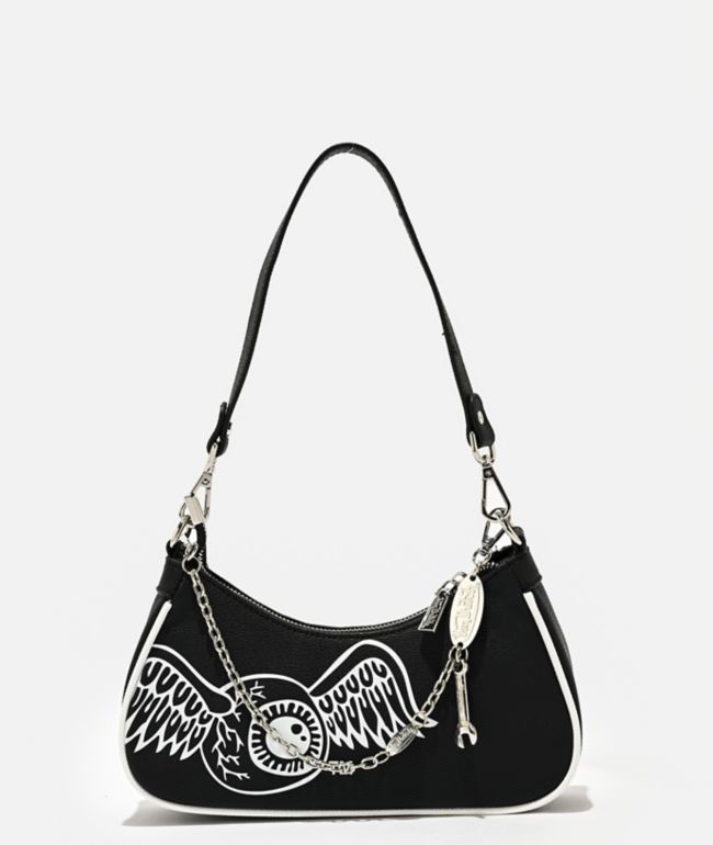 Von Dutch Black & White Shoulder Bag - Von Dutch