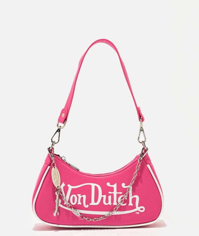 Von Dutch Pink & White Shoulder Bag - Von Dutch