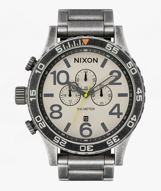 Nixon 51-30 Chrono Antique Silver & Pumice Analog Watch - Nixon Watches