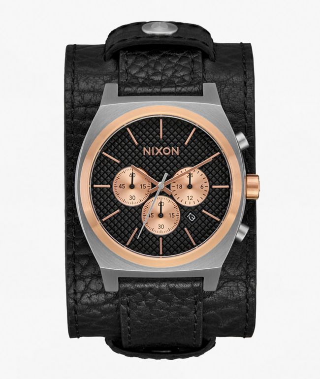 Nixon Time Teller Chrono Silver, Rose Gold & Black Analog Watch - Nixon Watches