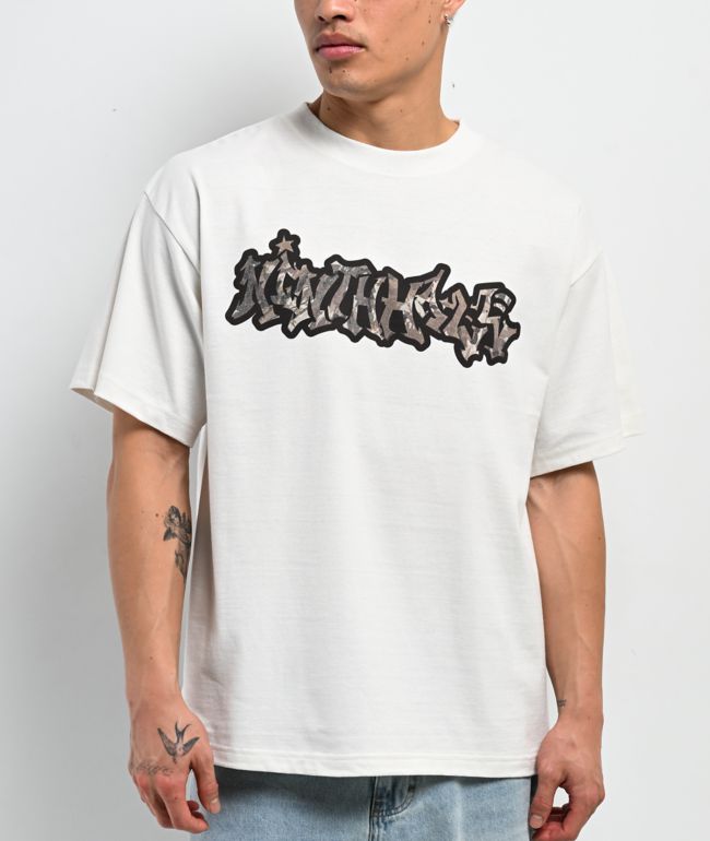 Ninth Hall Leaf Me Alone White Boxy T-Shirt - Ninth Hall