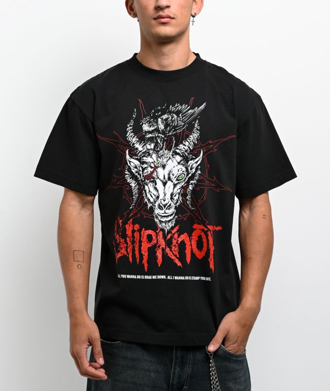 Welcome x Slipknot Spit It Out Black T-Shirt - Welcome Skateboards