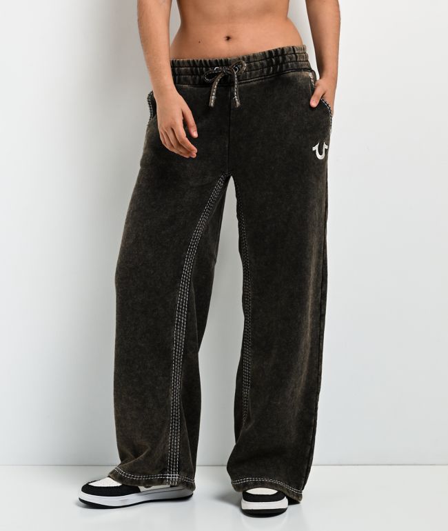 True Religion Super T Rust Brown Wash Sweatpants - True Religion