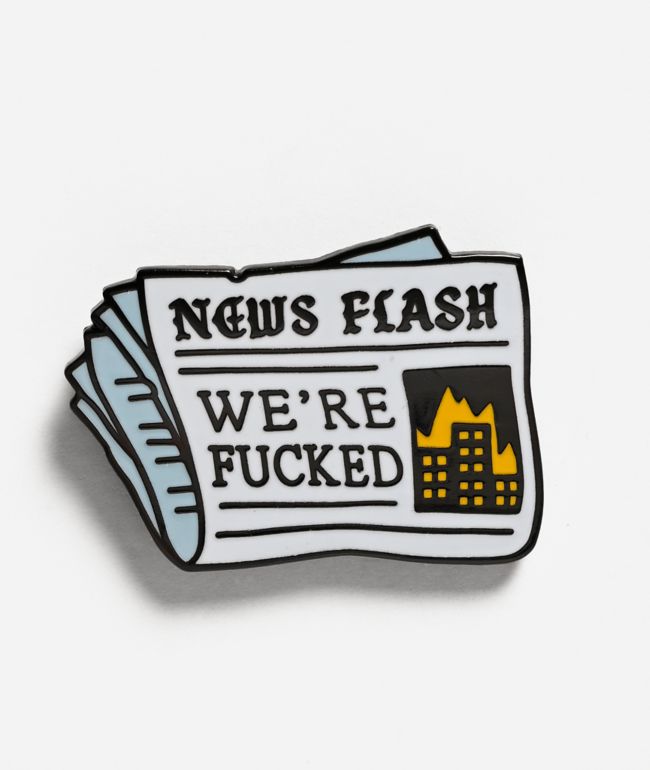 Strike Gently News Flash Enamel Pin - Strike Gently