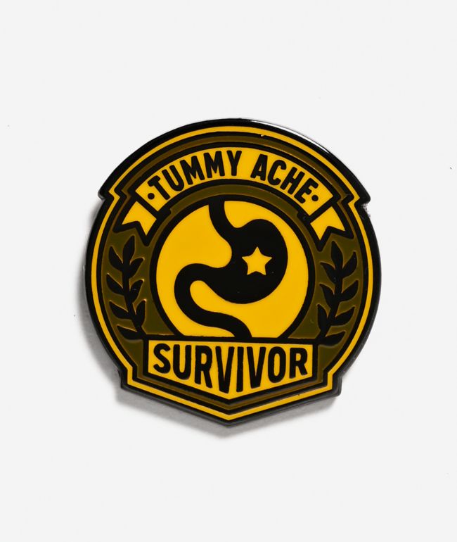 Strike Gently Tummy Ache Survivor Enamel Pin - Strike Gently