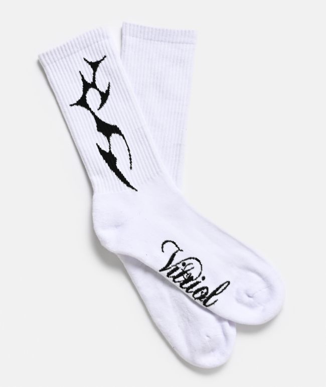 Vitriol Virtual White Crew Socks - Vitriol