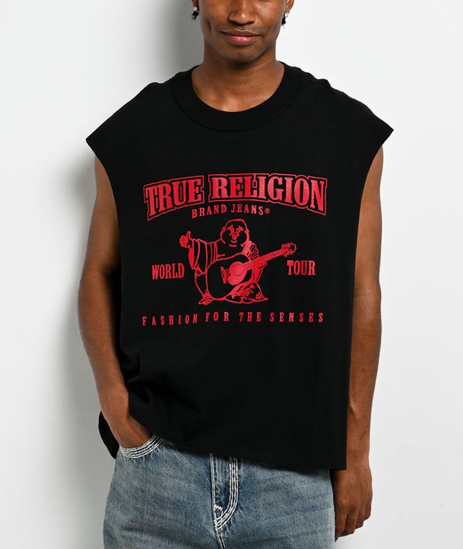 True Religion World Tour Black Tank Top - True Religion