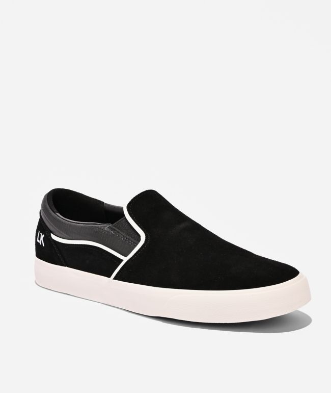 Hours Is Yours B1 Lizard Black Iguana Slip On Skate Shoes - Hours Is Yours