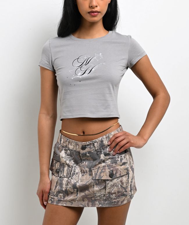 Ninth Hall Only In Truths Grey Crop T-Shirt - Ninth Hall