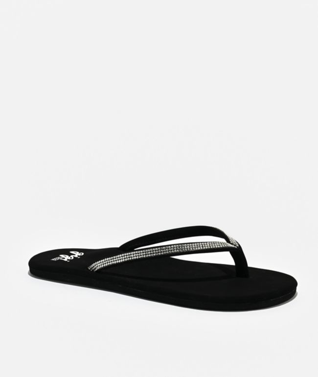 Gigi Ari Rhinestone Black Sandals - Gigi Sandals