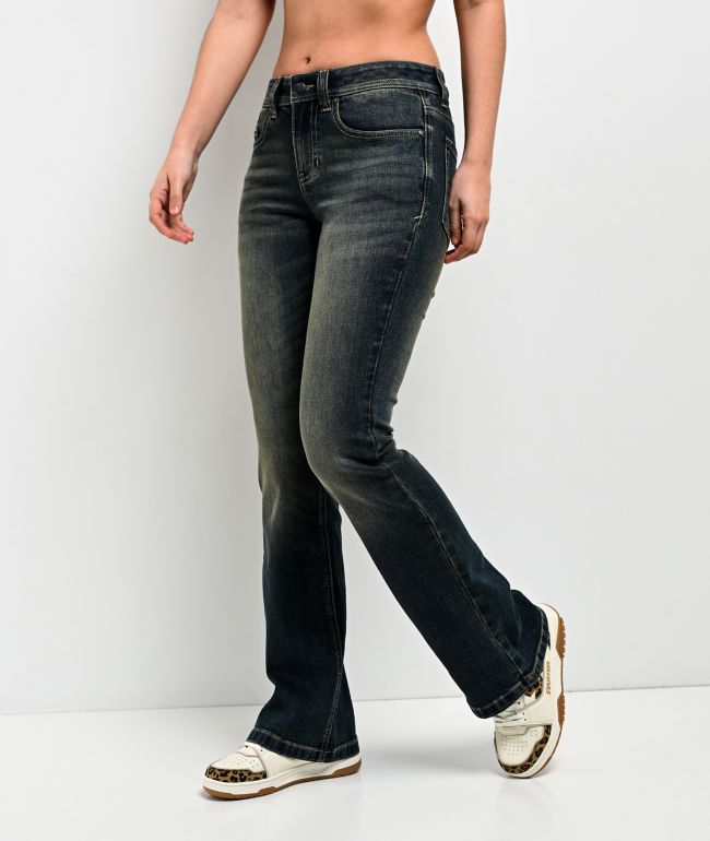 Empyre Parker Ramp Blue Wash Bootcut Jeans - Empyre